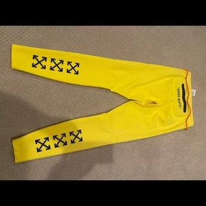 Off-White leggings size small yellow